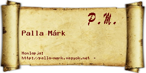 Palla Márk névjegykártya